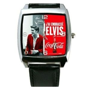 J’ai Enbrassé Elvis CocaCola Quartz Leather Watch